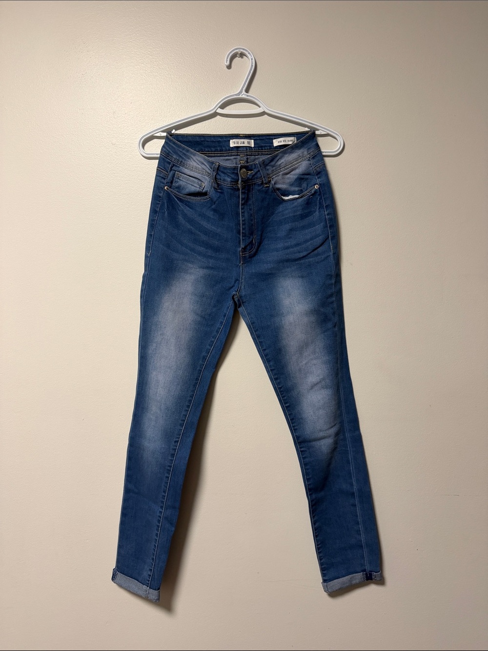 Fashion Nova Women's Dark Blue Skinny Jeans